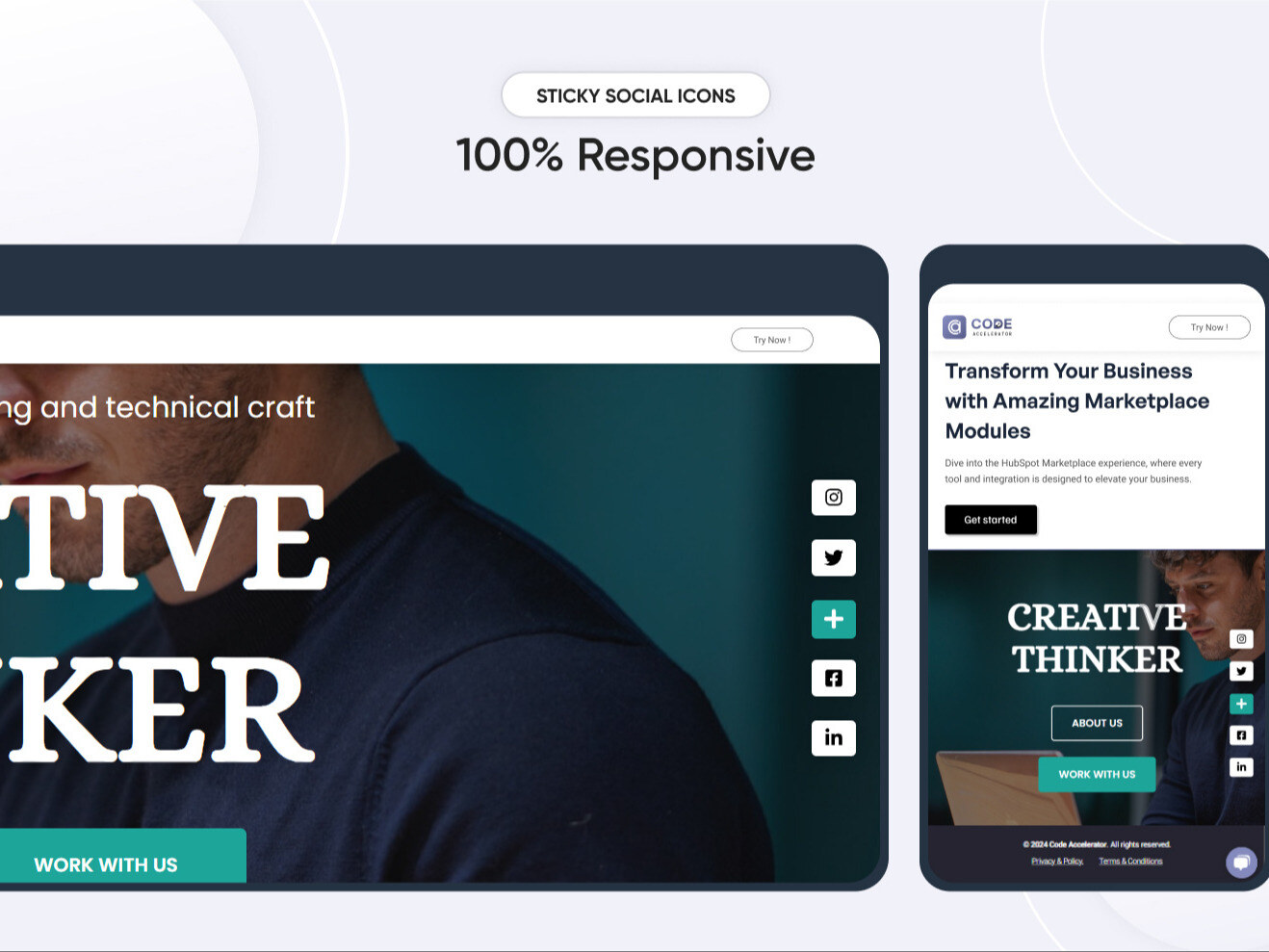 100% responsive