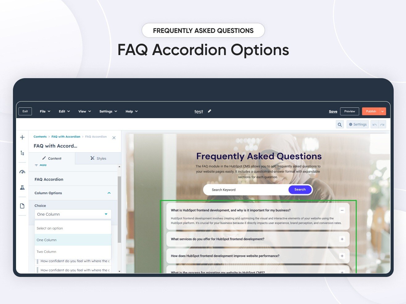 Inbuilt Column Switcher