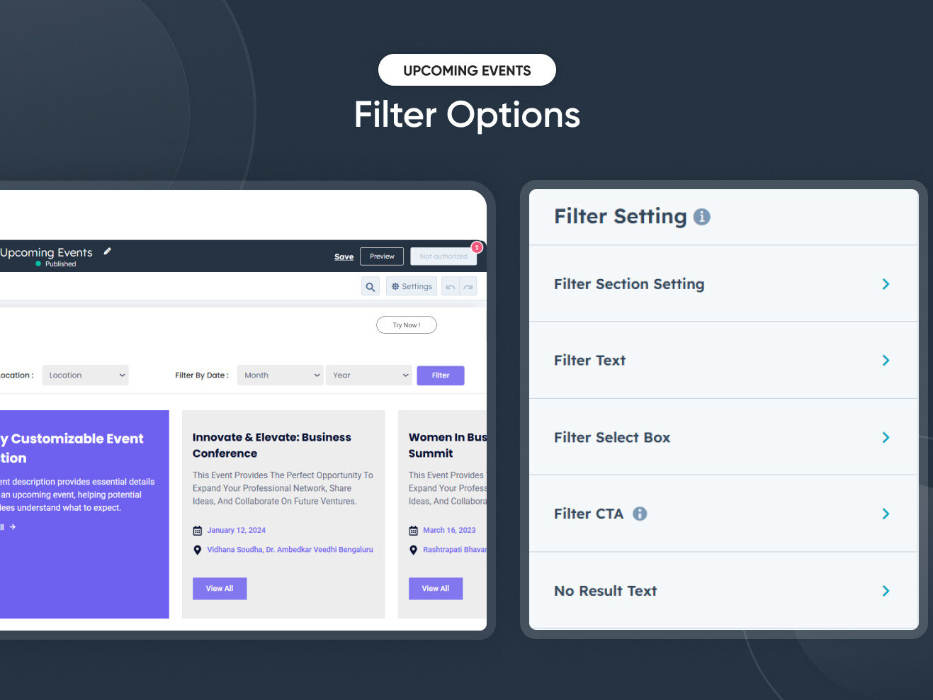 Filter Options