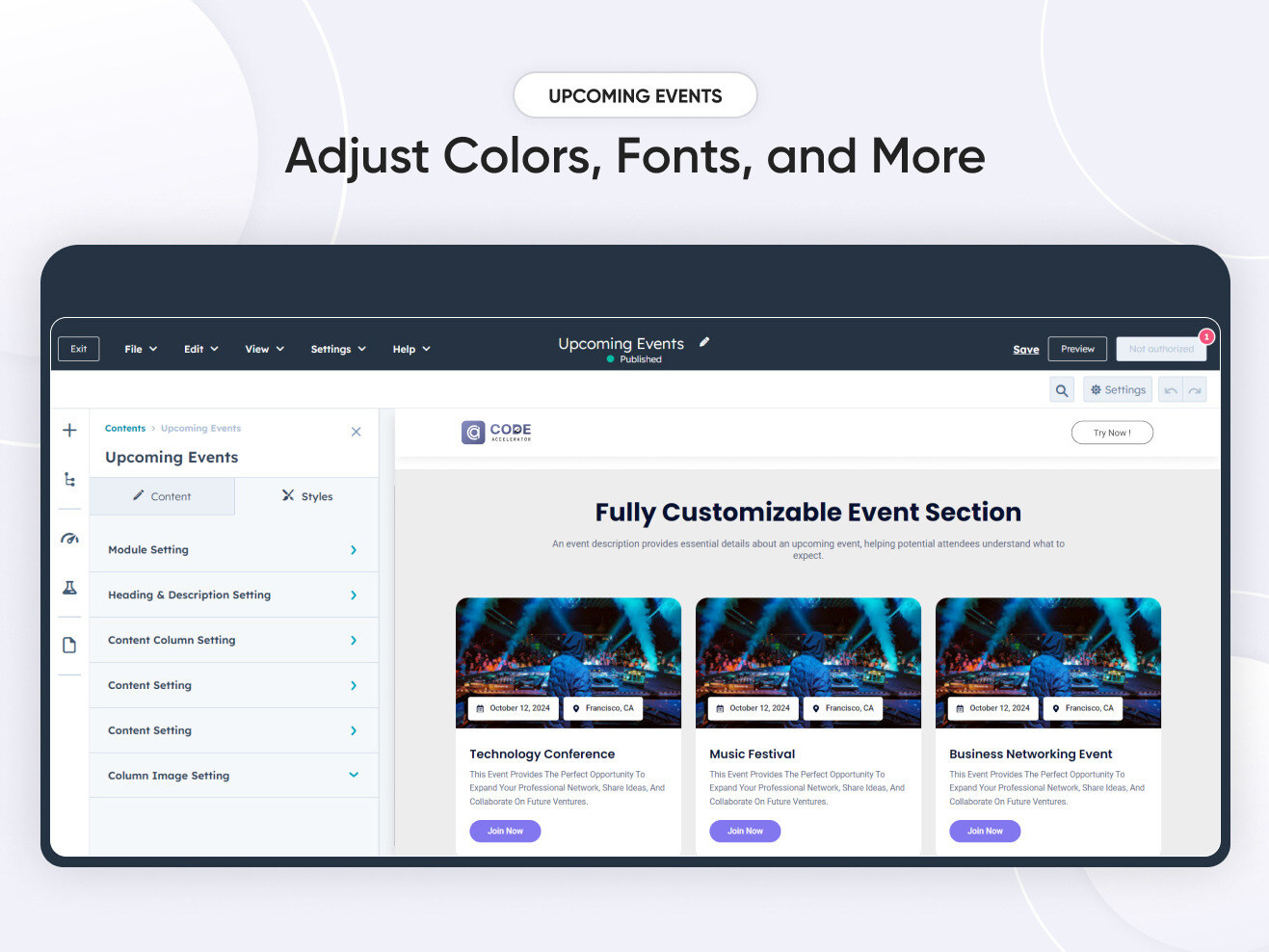Adjust Colors, Fonts, and More