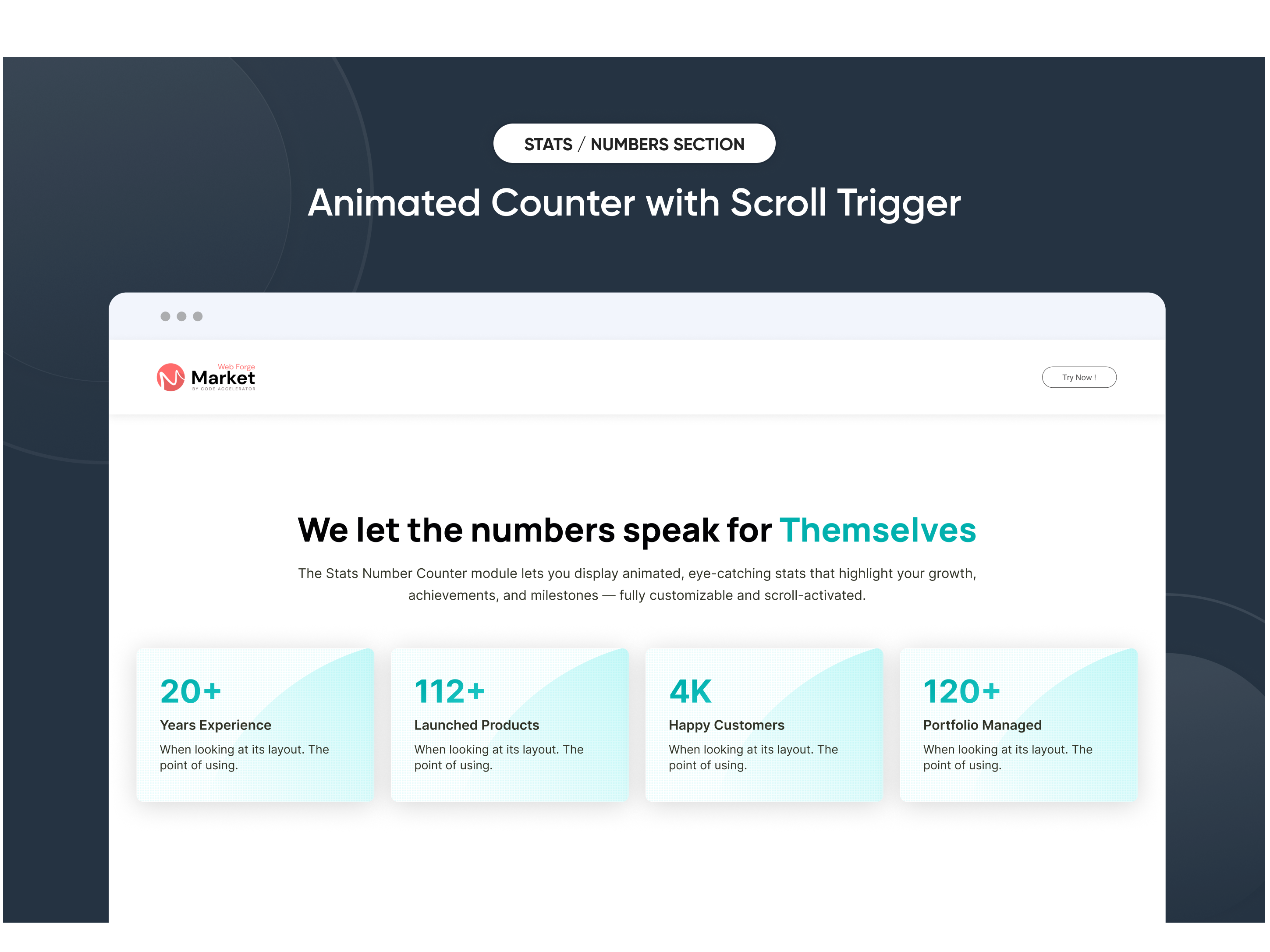 Animated Counter with Scroll Trigger