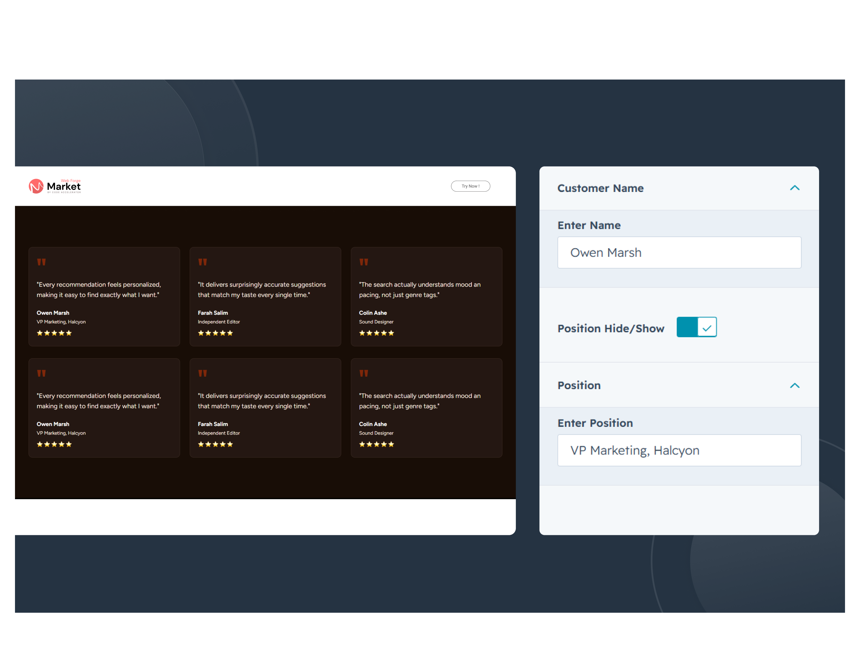 Client Information Display