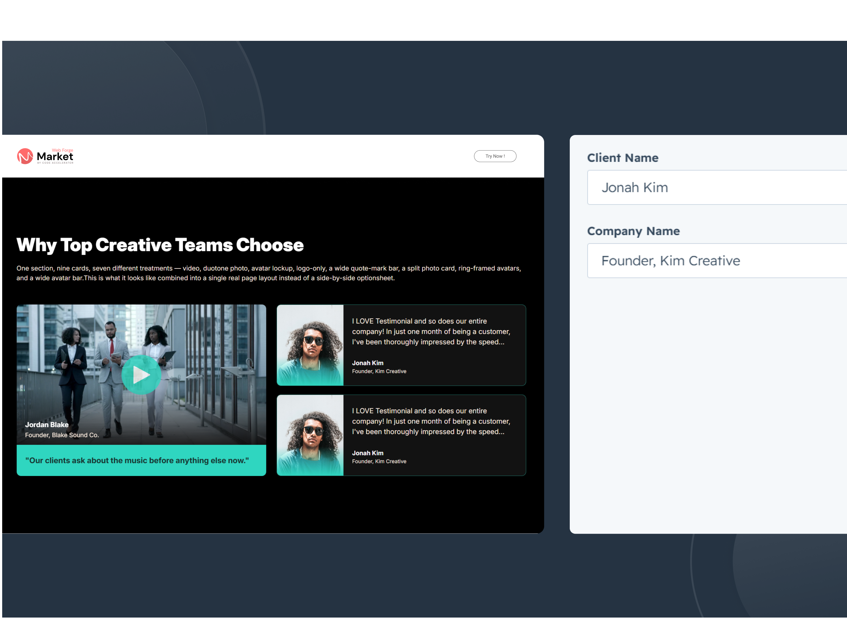 Client Information Display