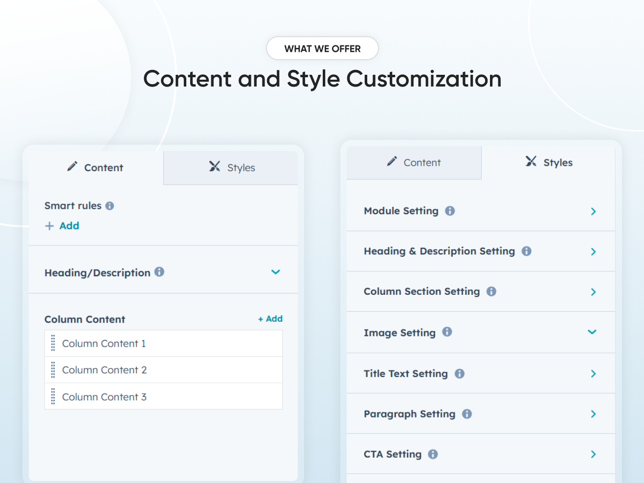 Content and Style Customization