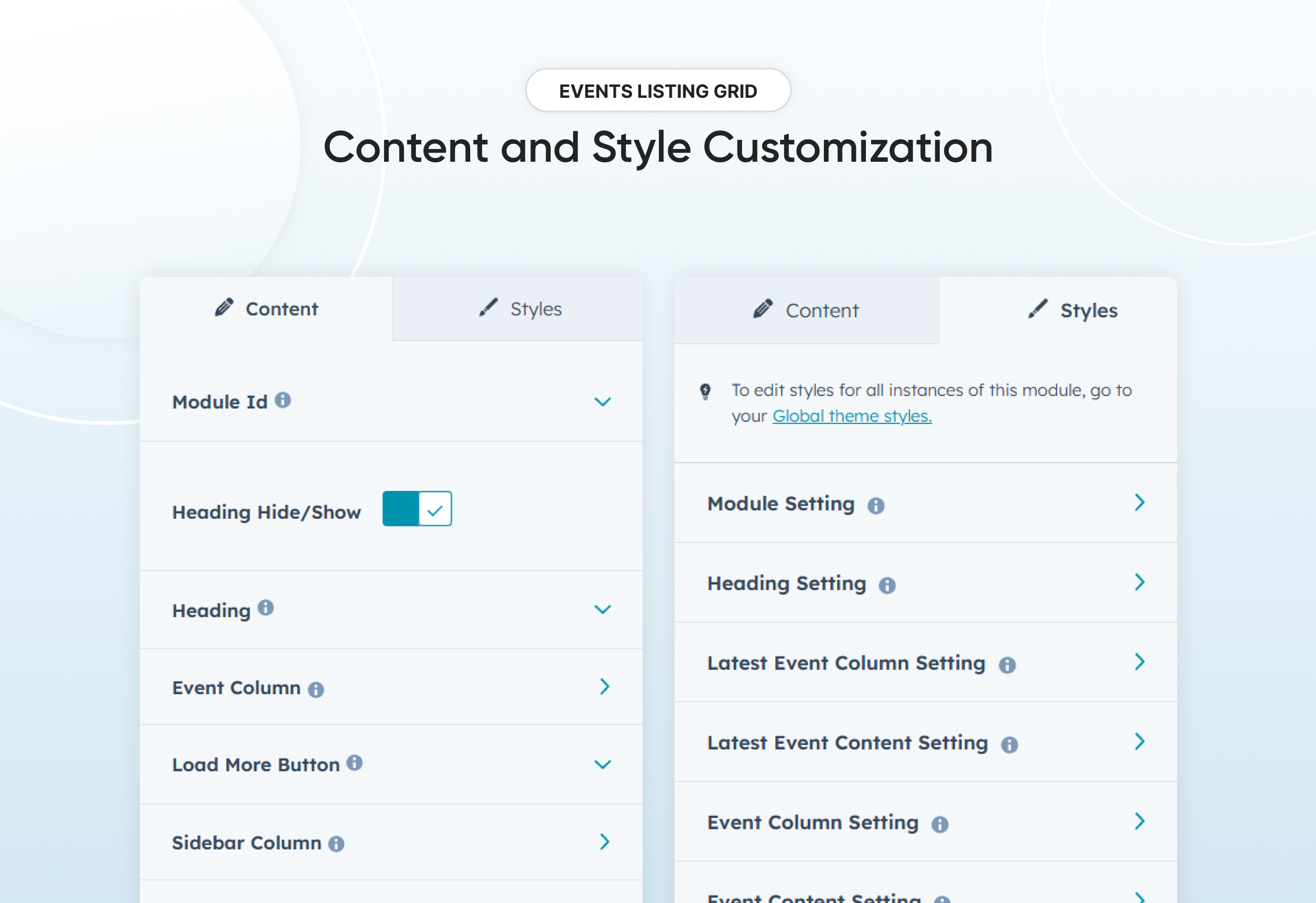 Content and Style Customization