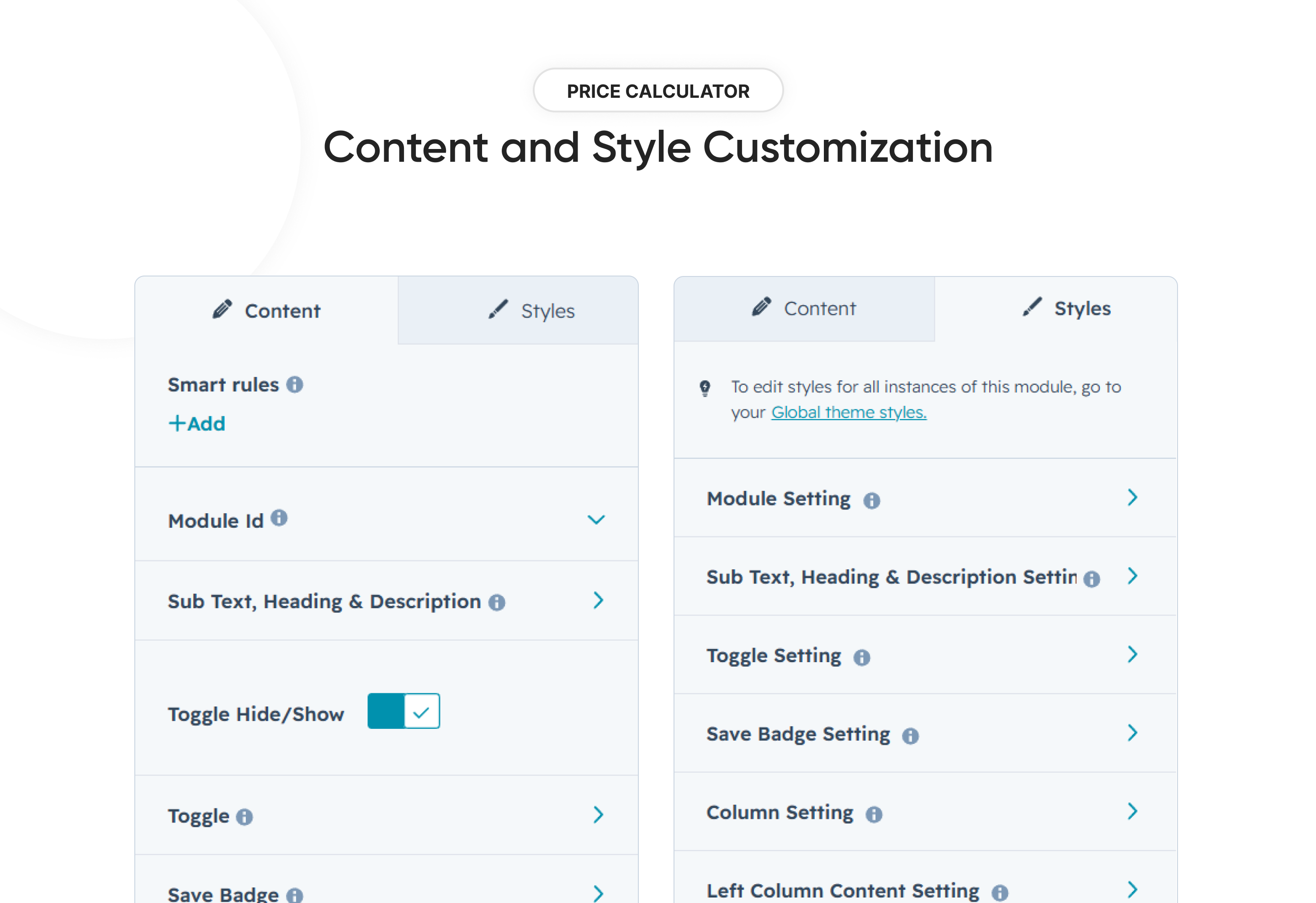Content and Style Customization