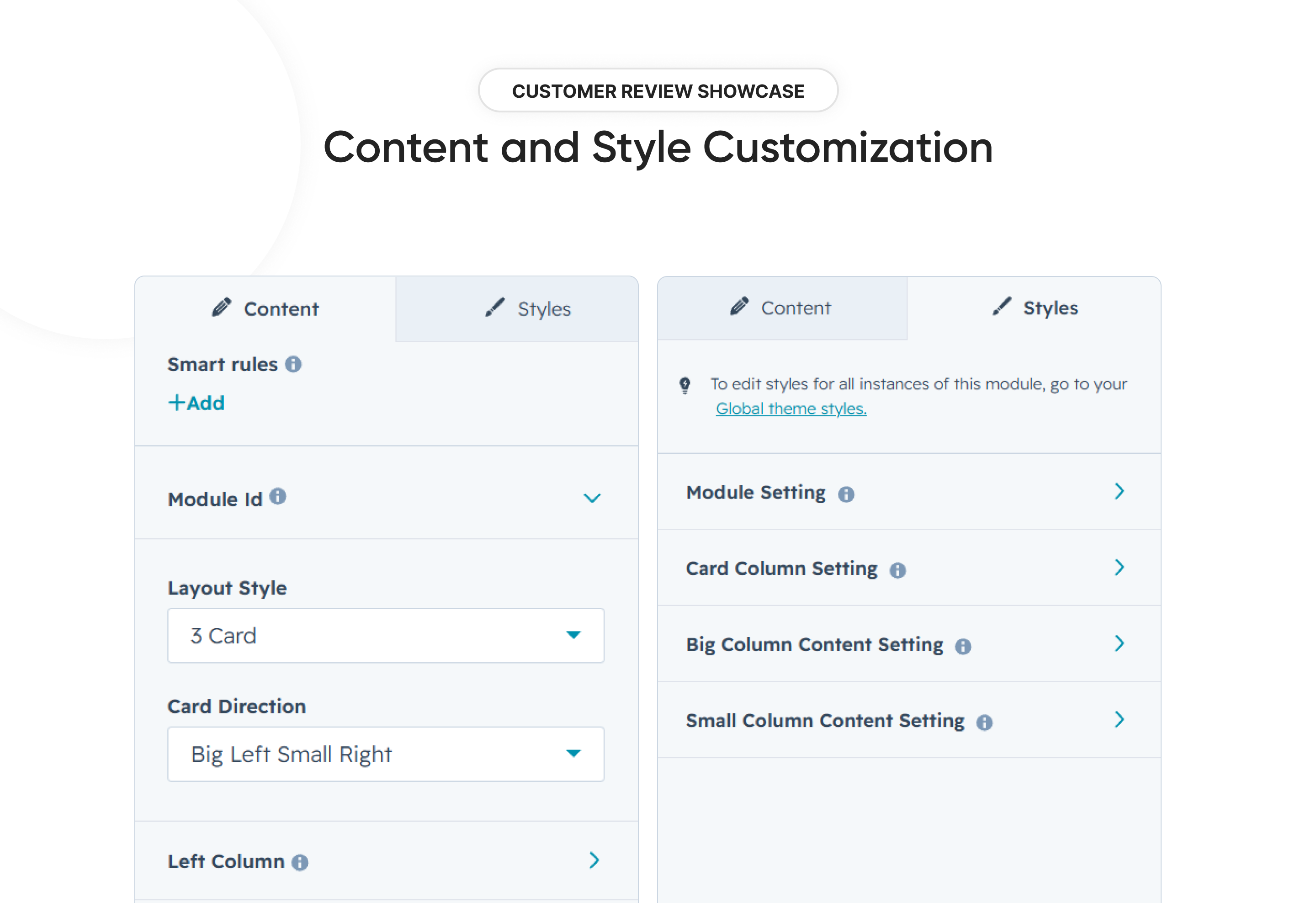Content and Style Customization