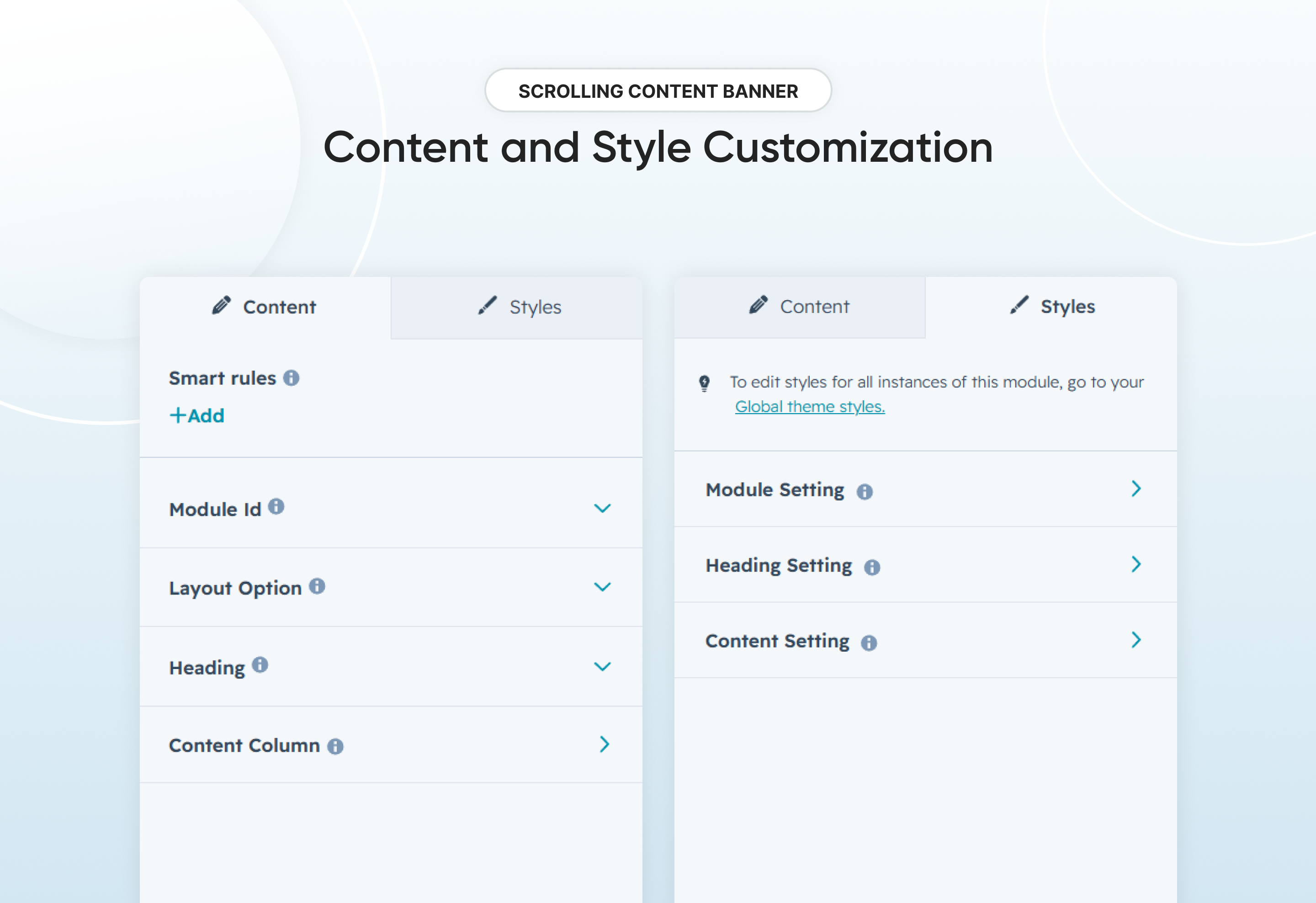 Content and Style Customization