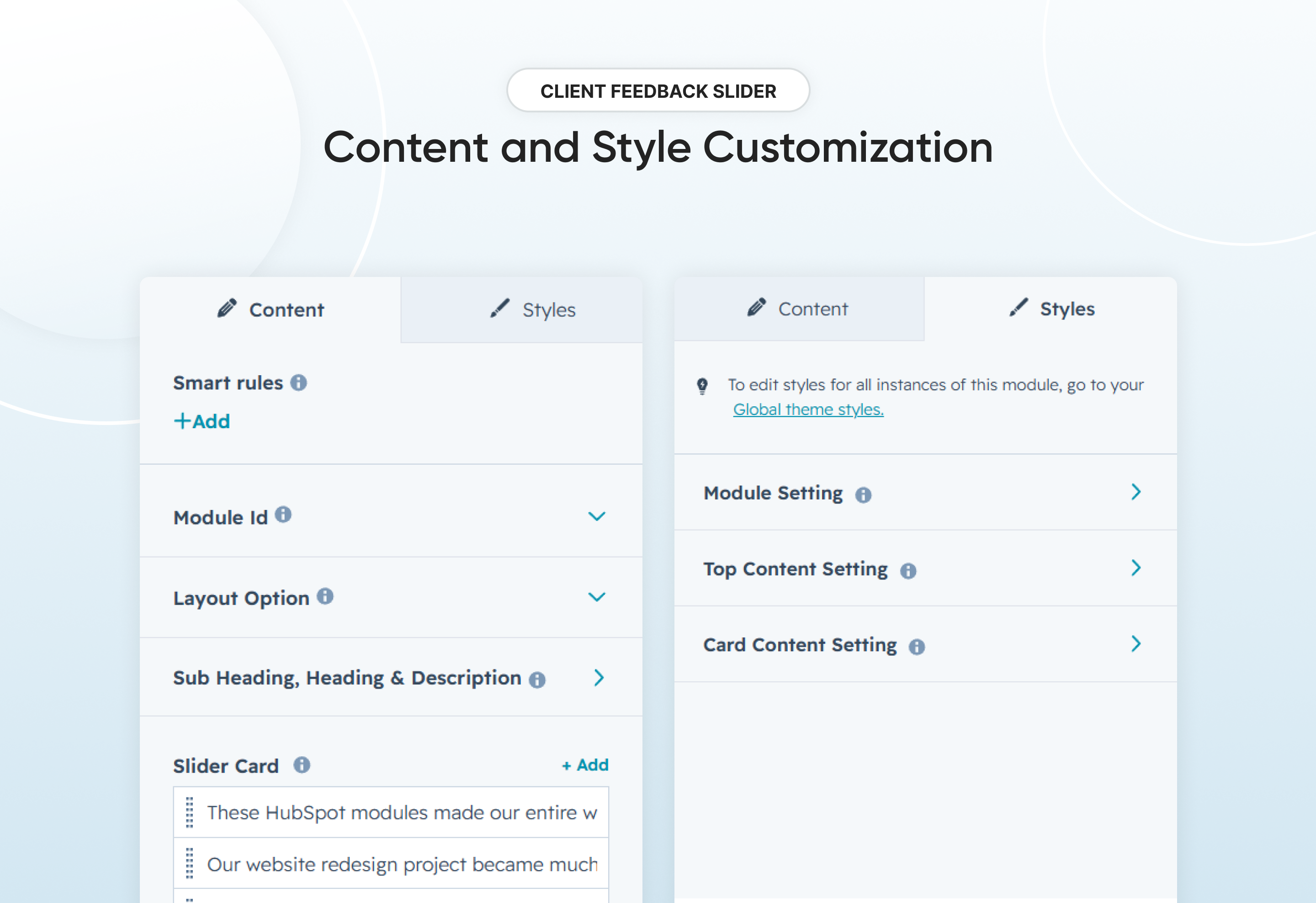 Content and Style Customization