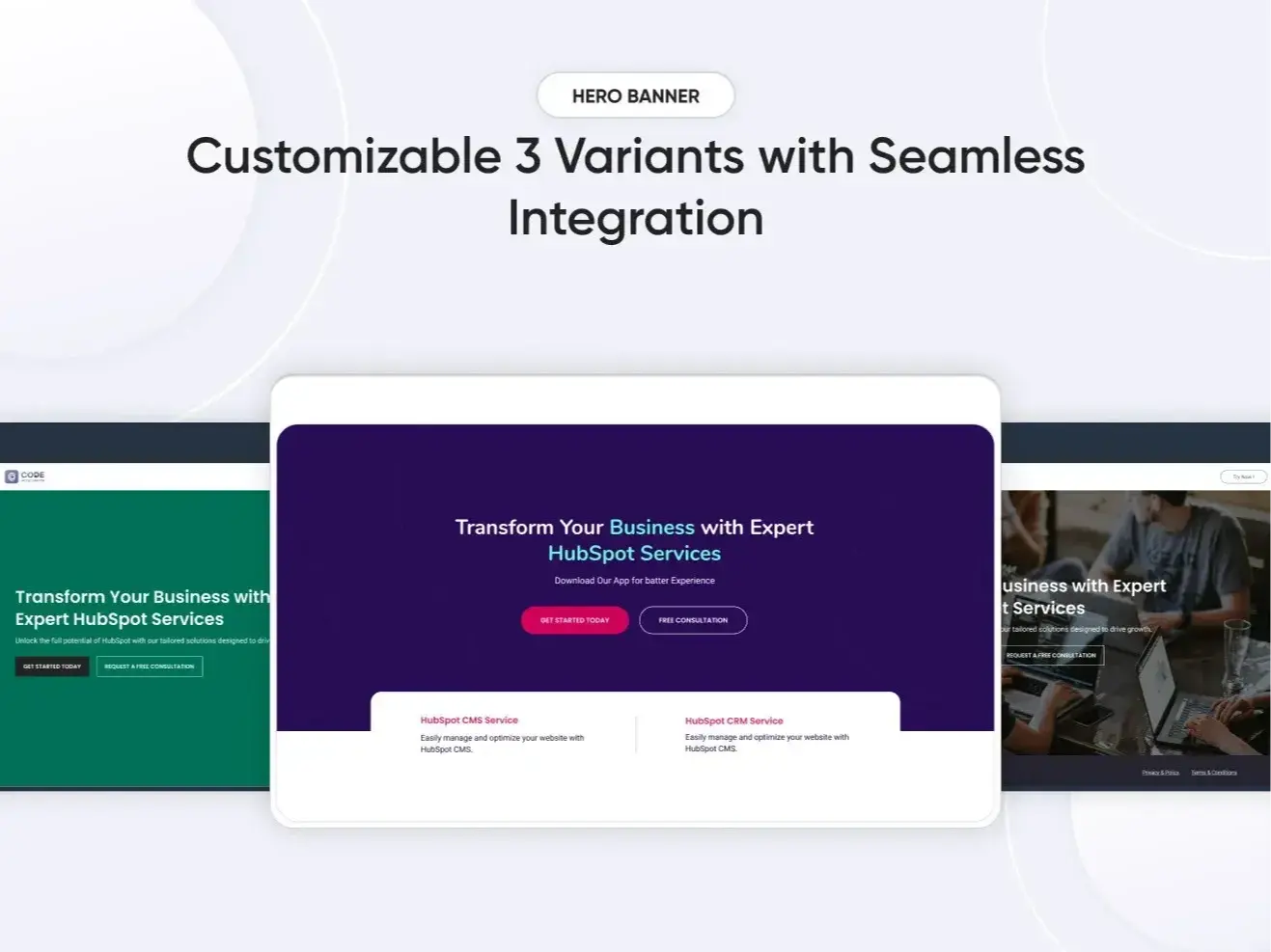 Customizable 3 Variants with Seamless Integration