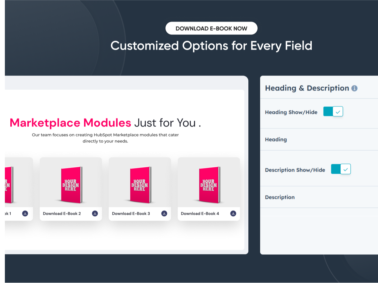 Customised Options for Every Field