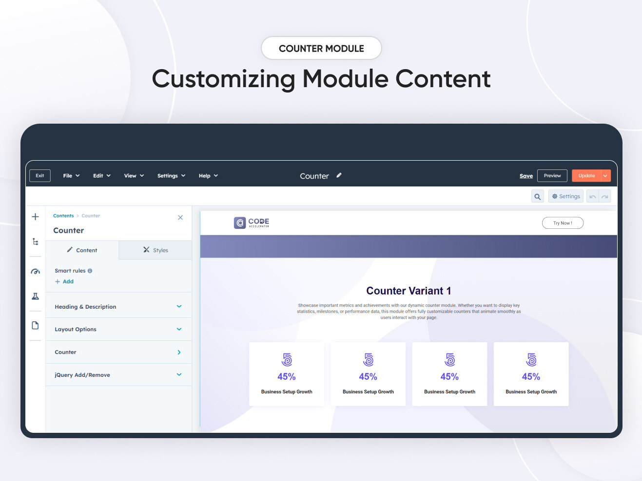 Customizing Module Content