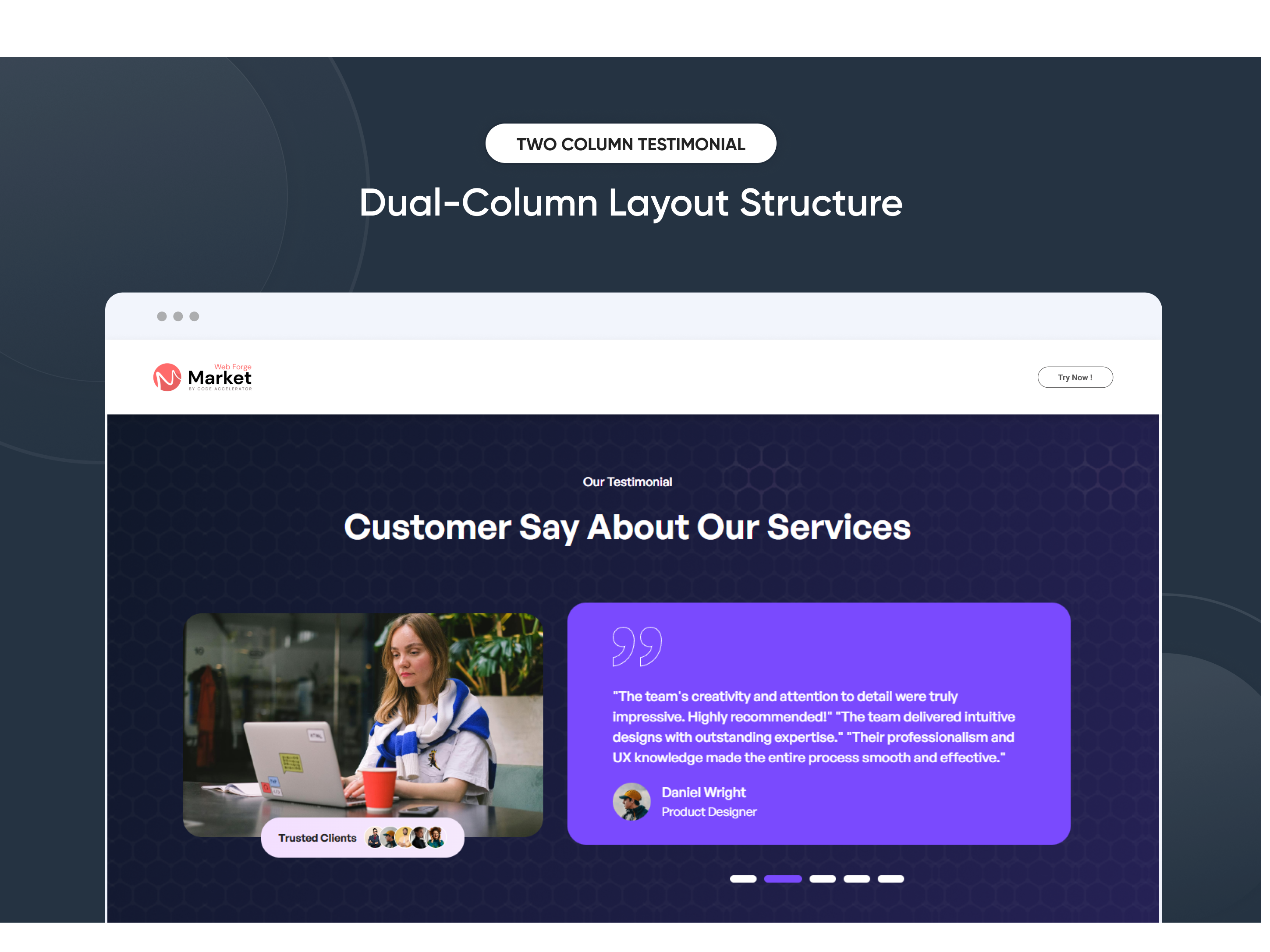 Dual-Column Layout Structure