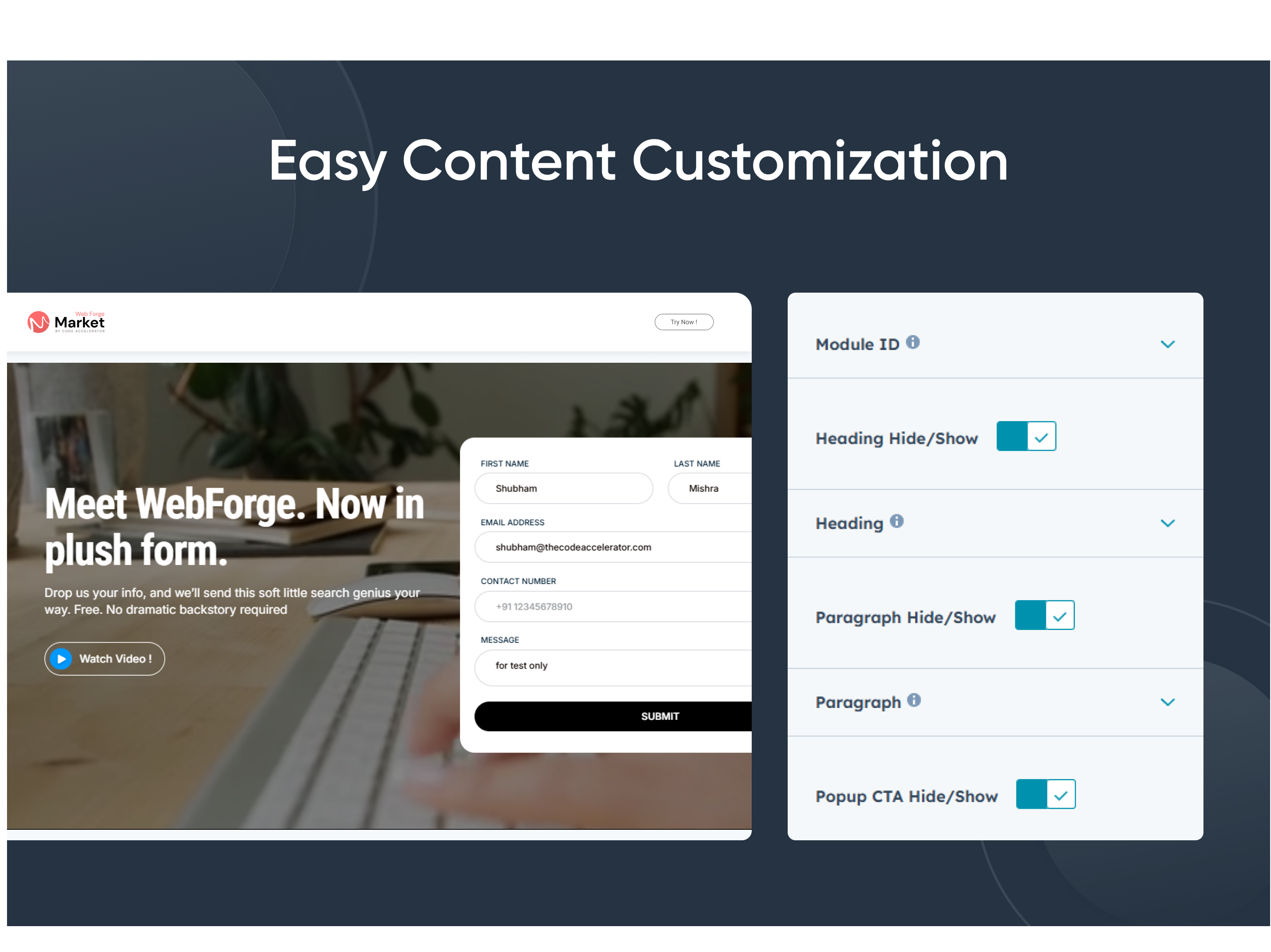 Easy Content Customization