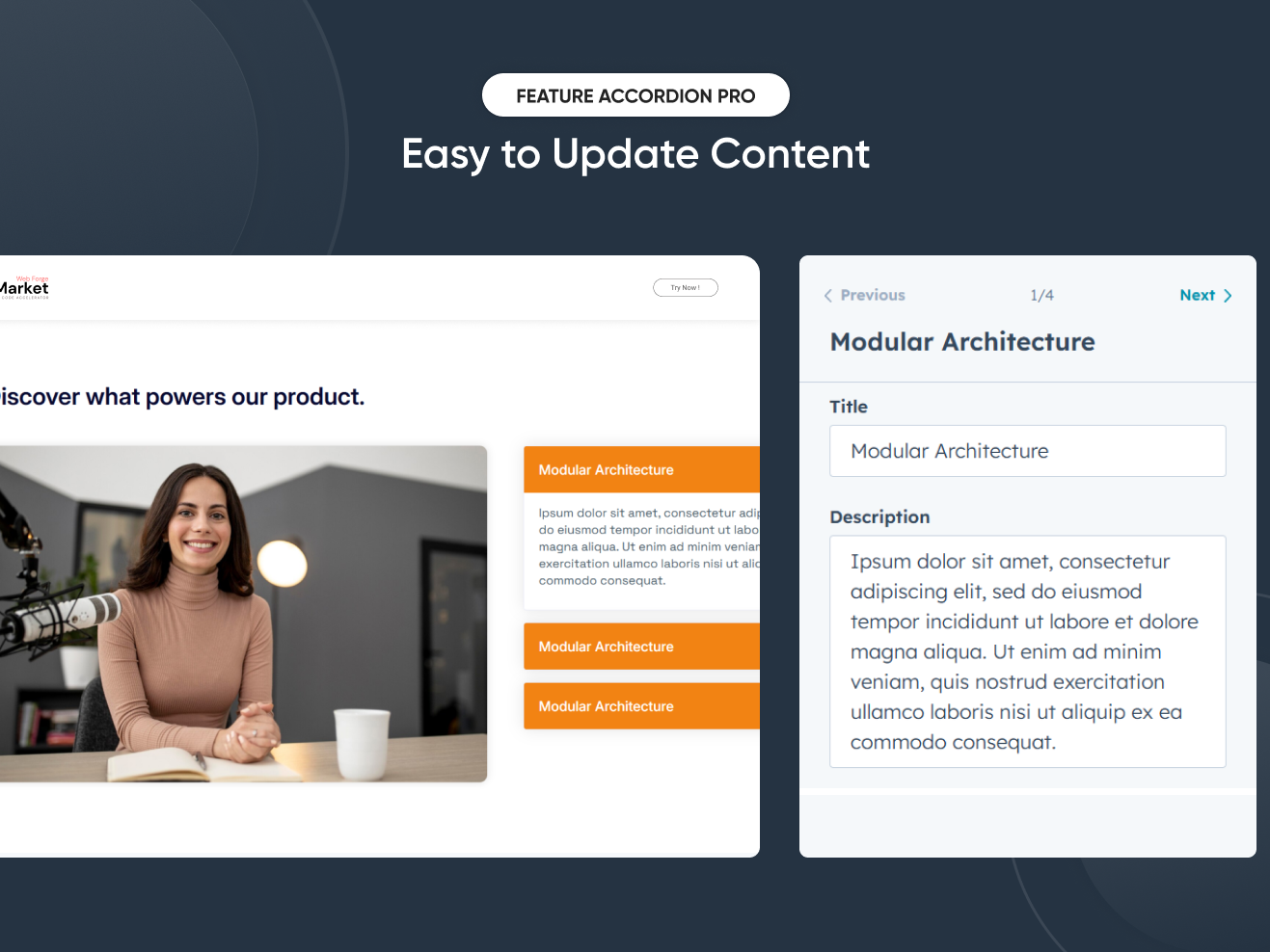 Easy to Update Content