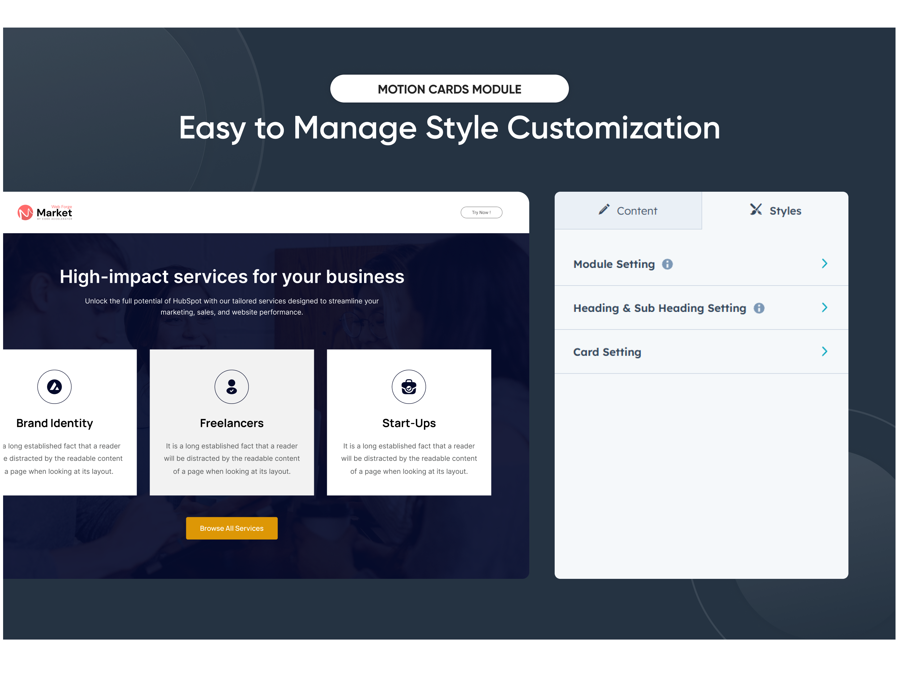 Easy to Manage Style Customization