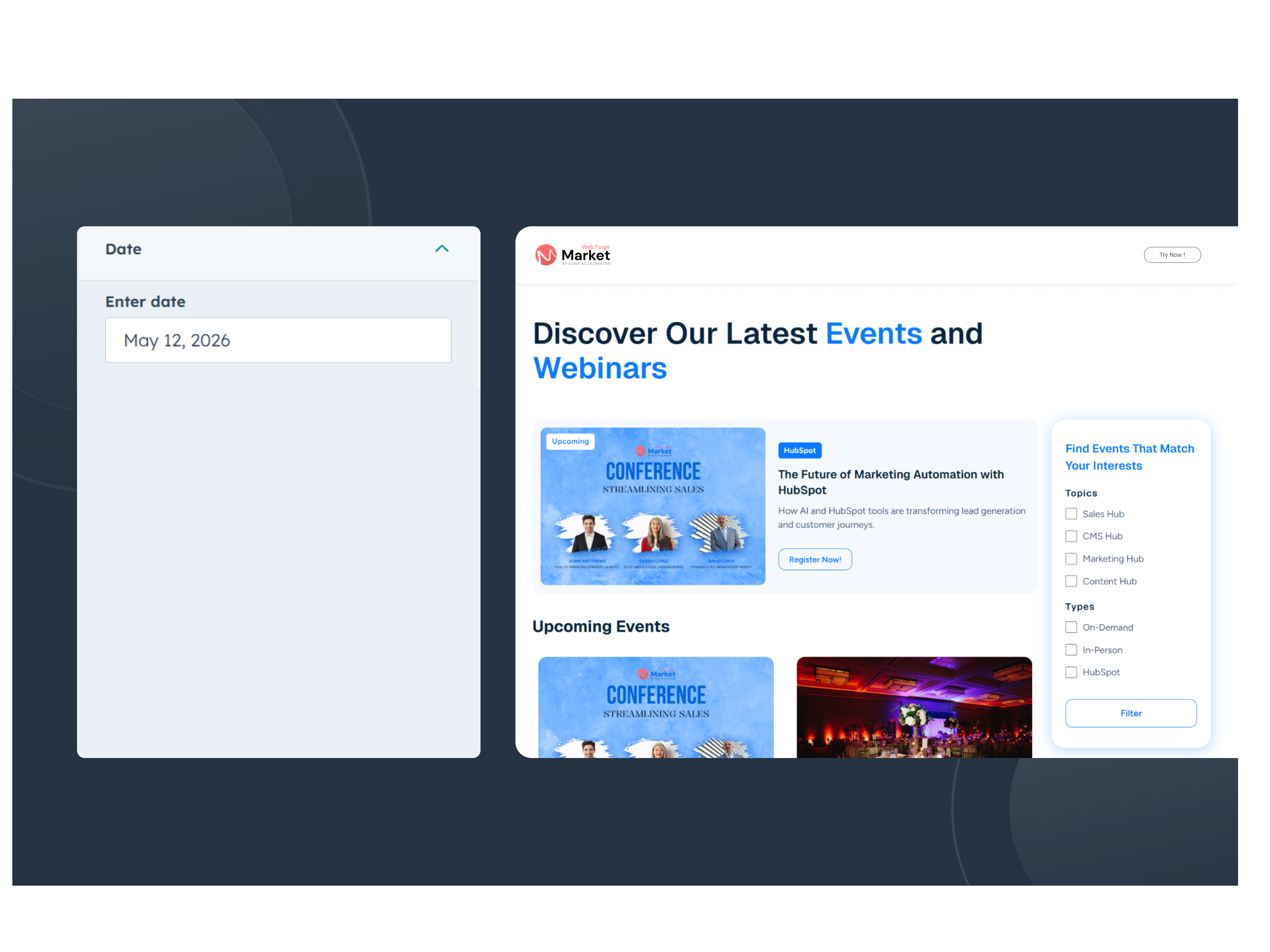 Event Date Display