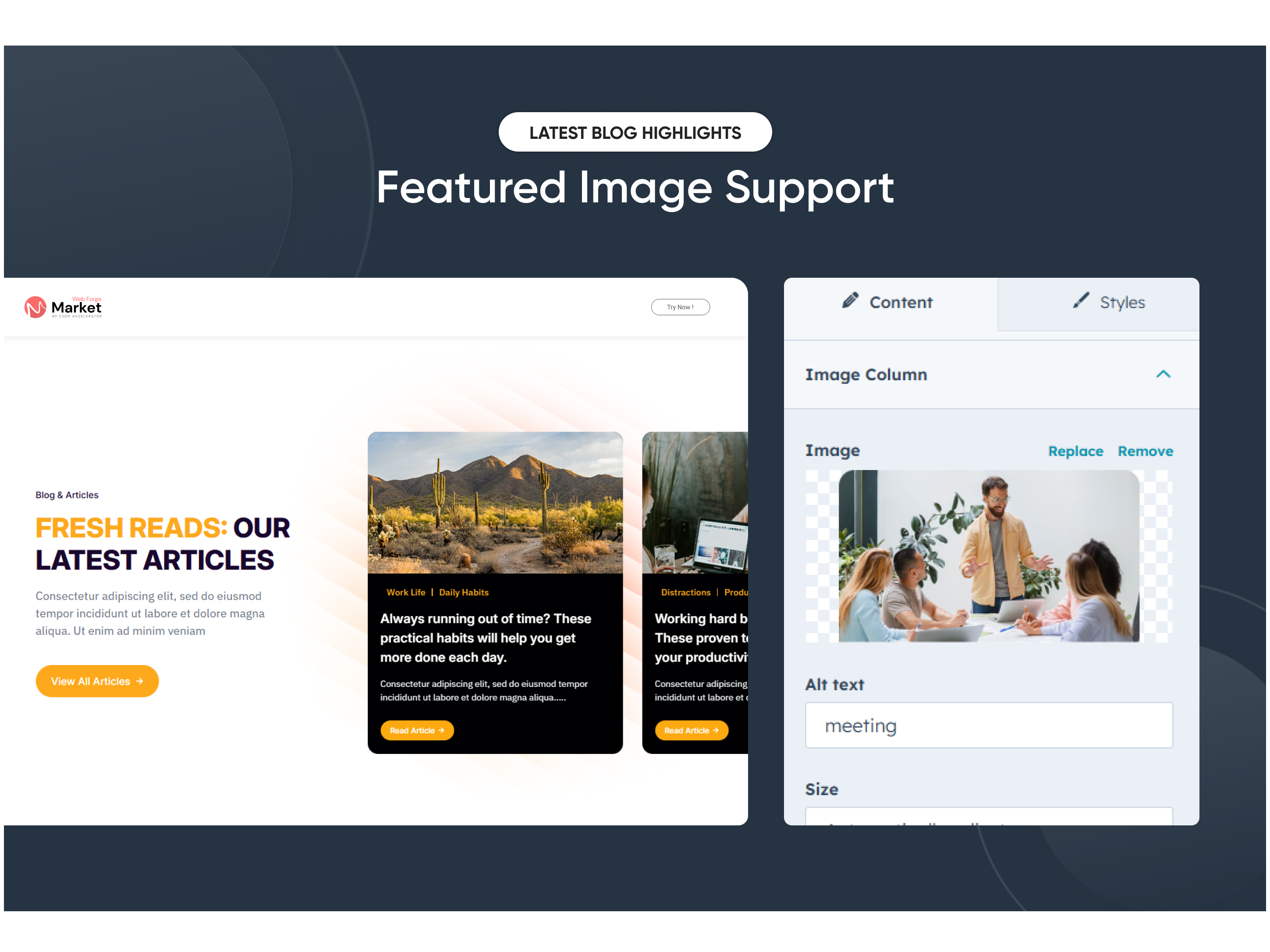 Featured Image Support