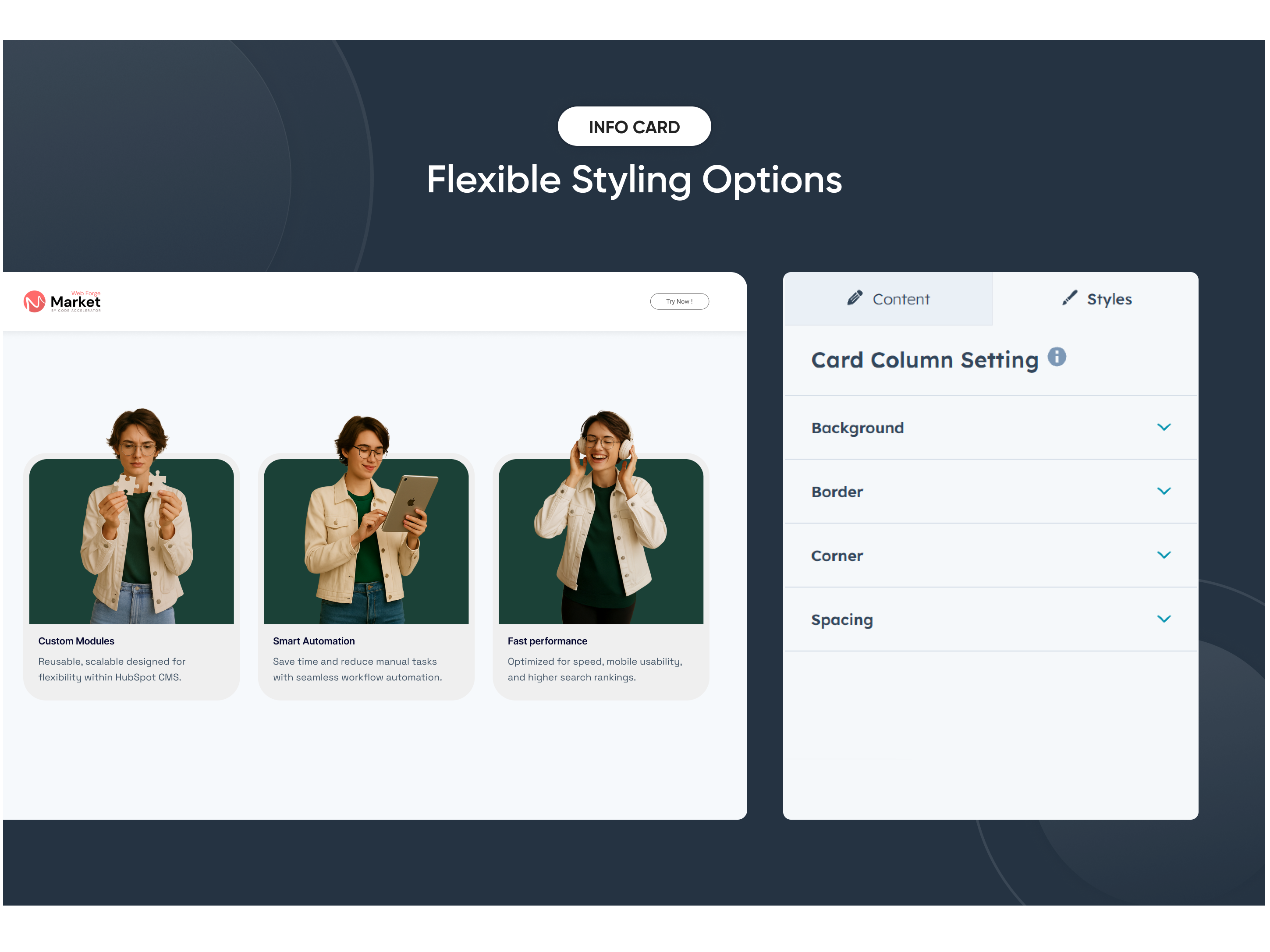 Flexible Styling Options