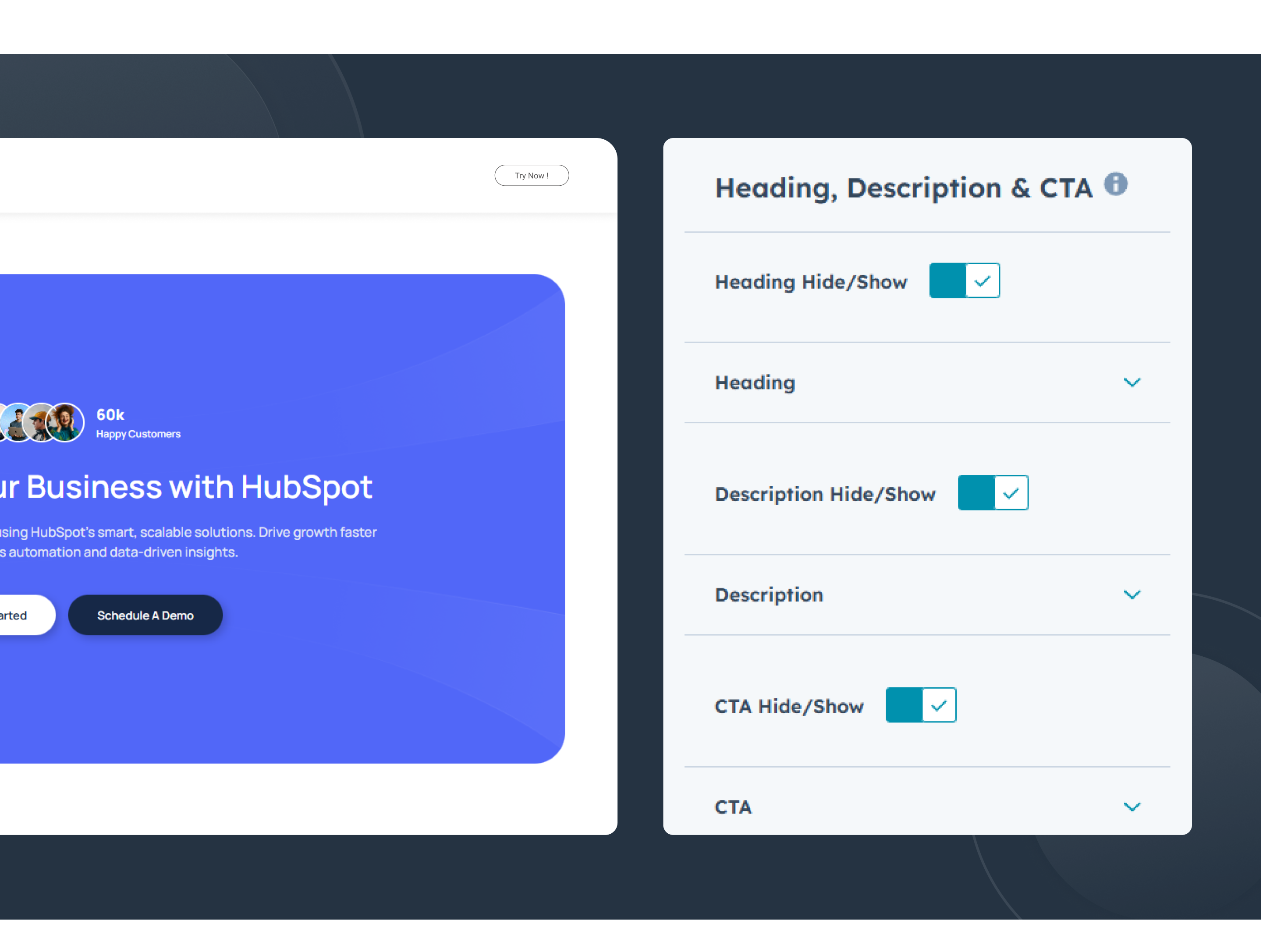 Fully Customizable Content
