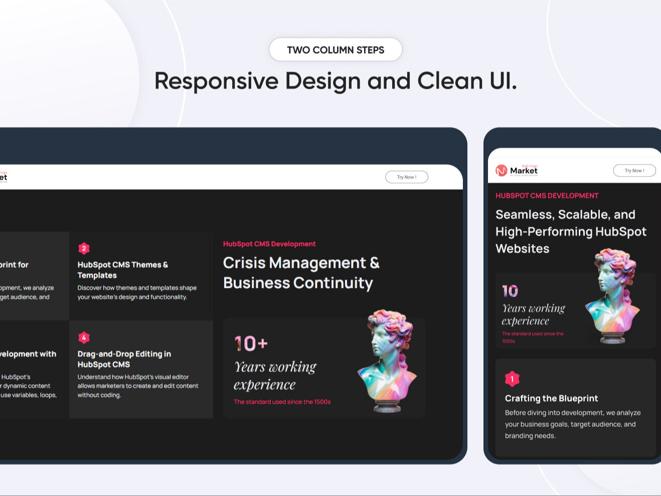 Responsive Design and Clean UI.