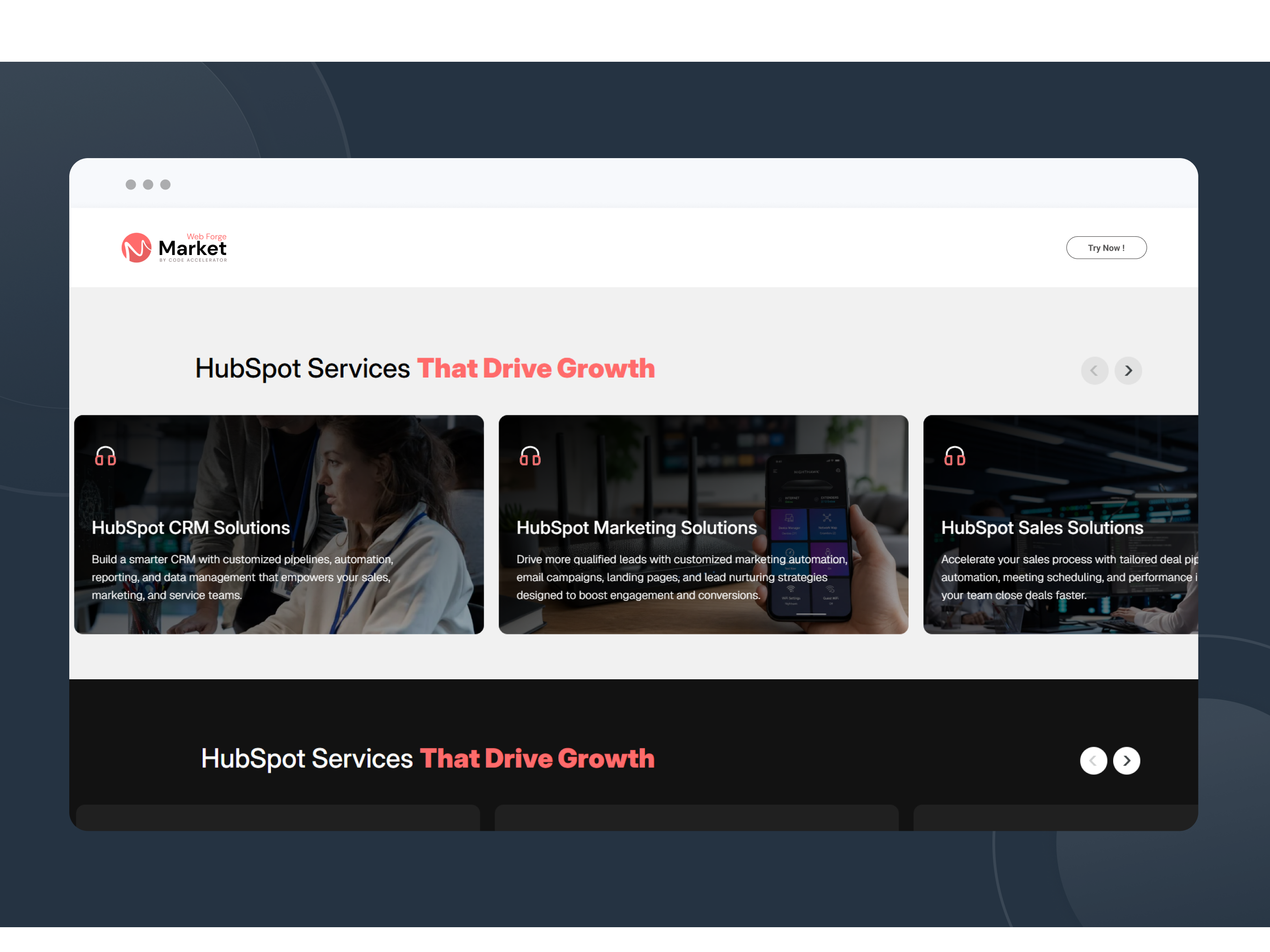 Interactive Horizontal Slide Layout