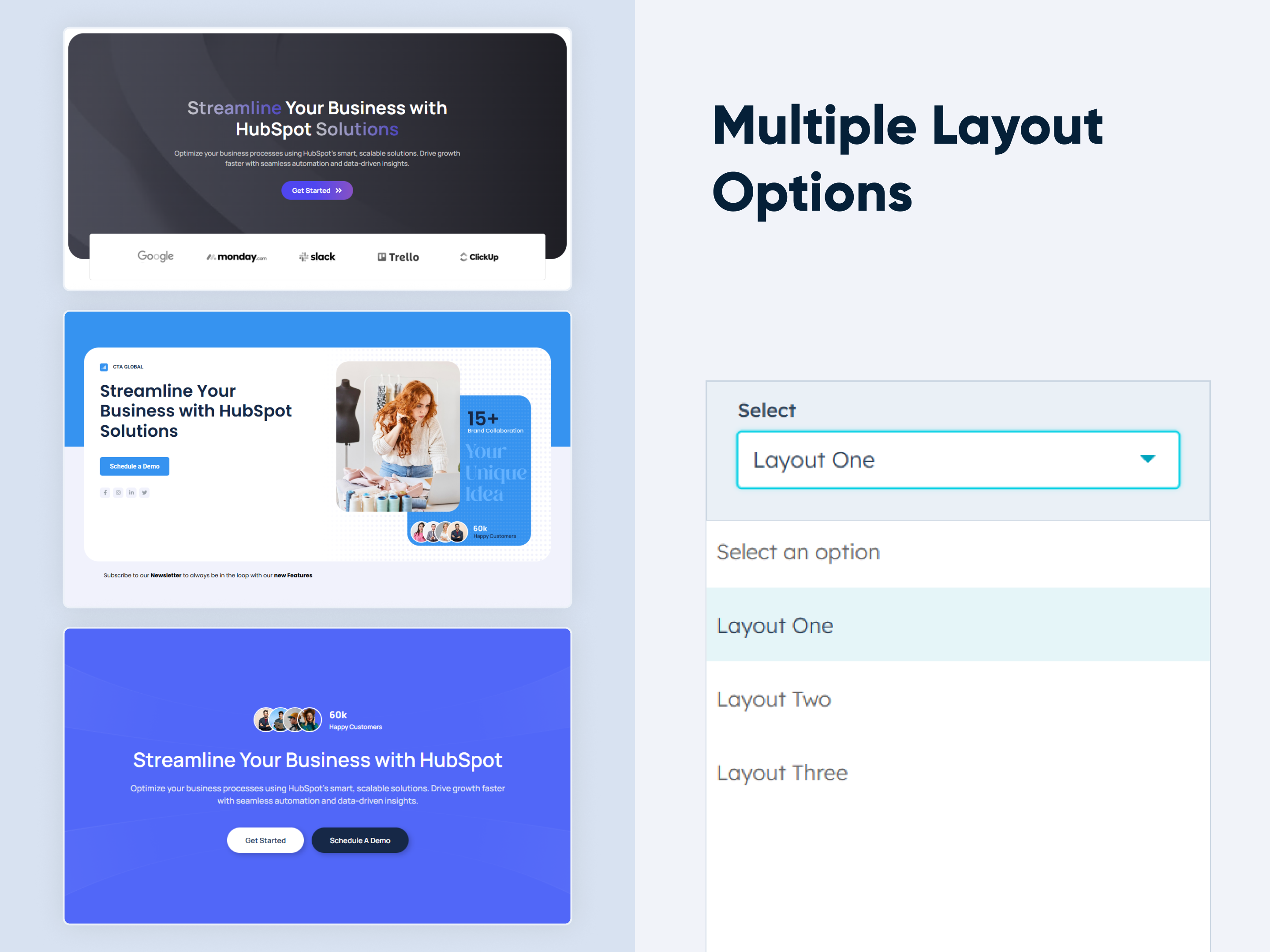 Multiple Layout Options
