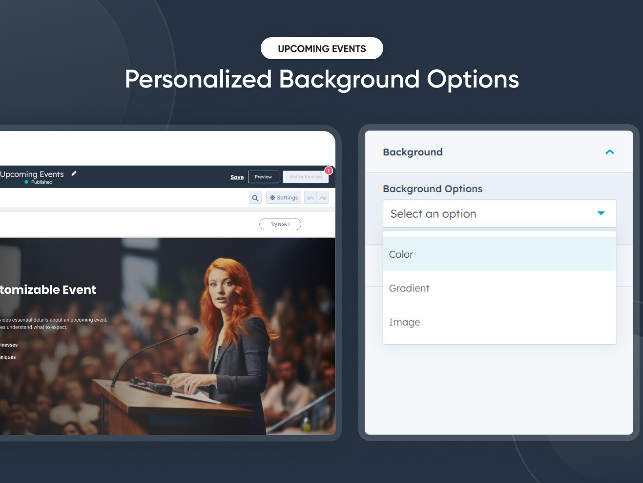 Personalized Background Options