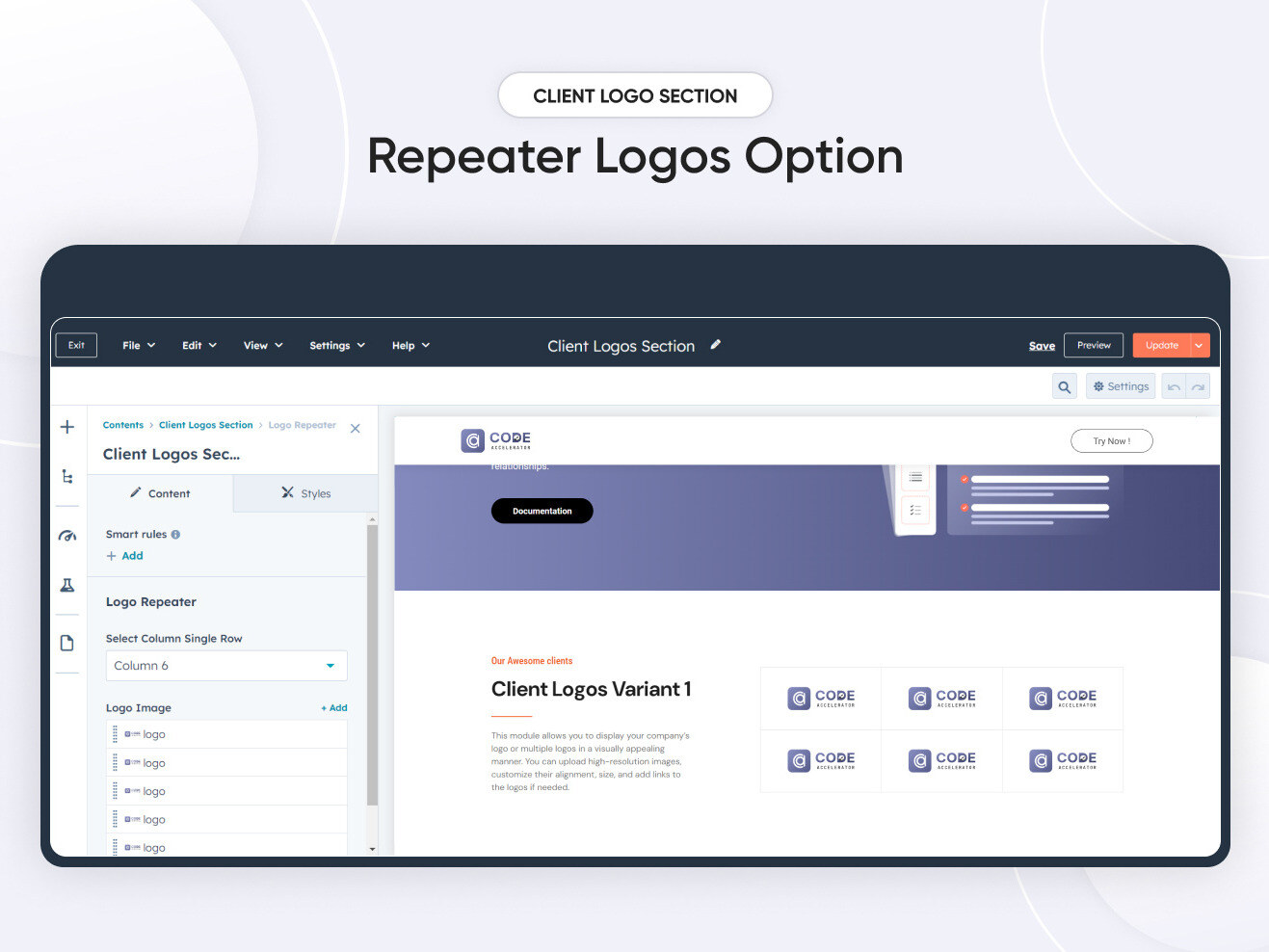 Repeater Logos Option