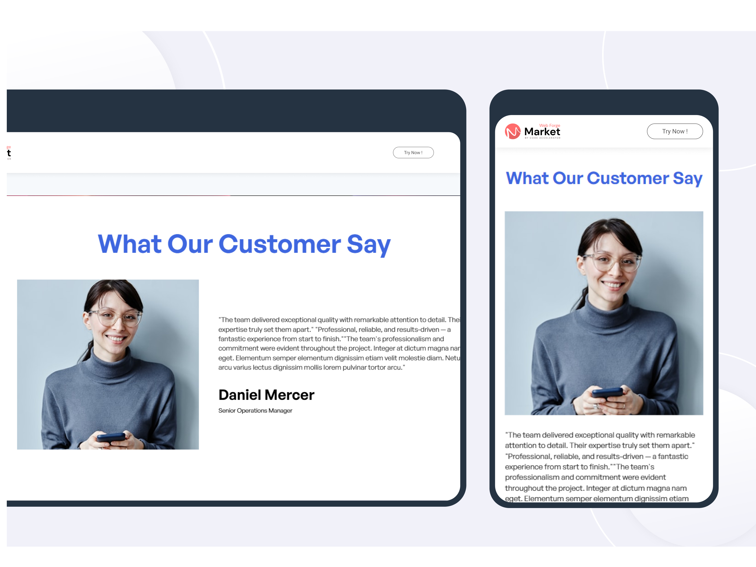 Responsive & Mobile-Optimized Design