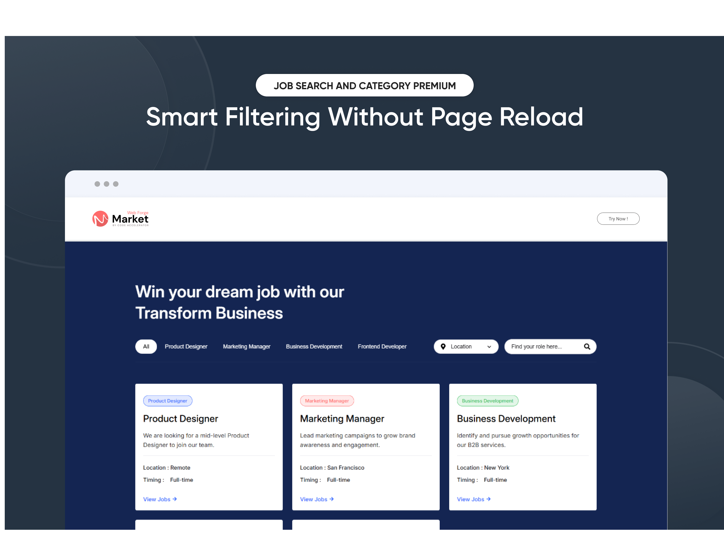 Smart Filtering Without Page Reload