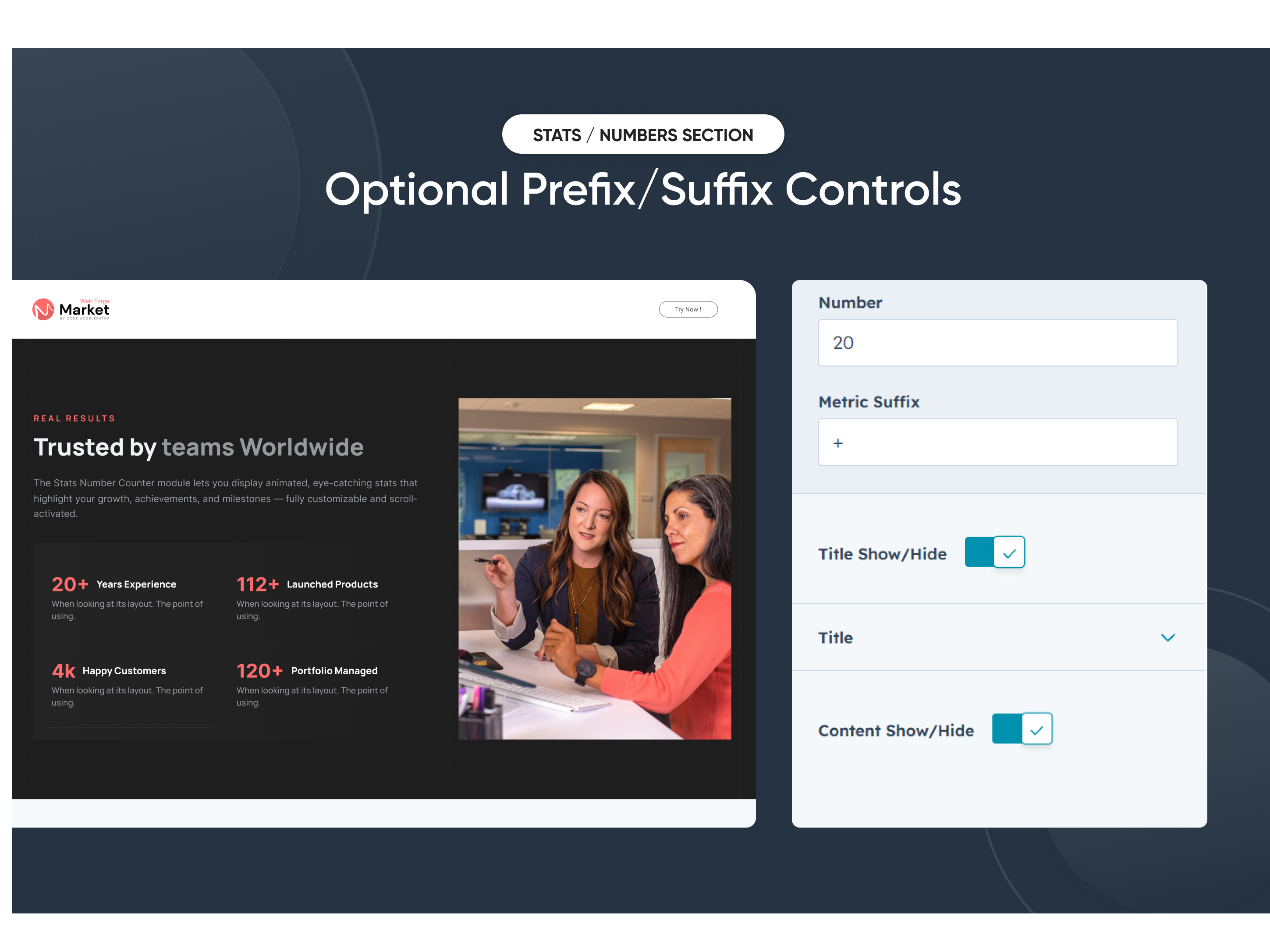 Optional Prefix/Suffix Controls