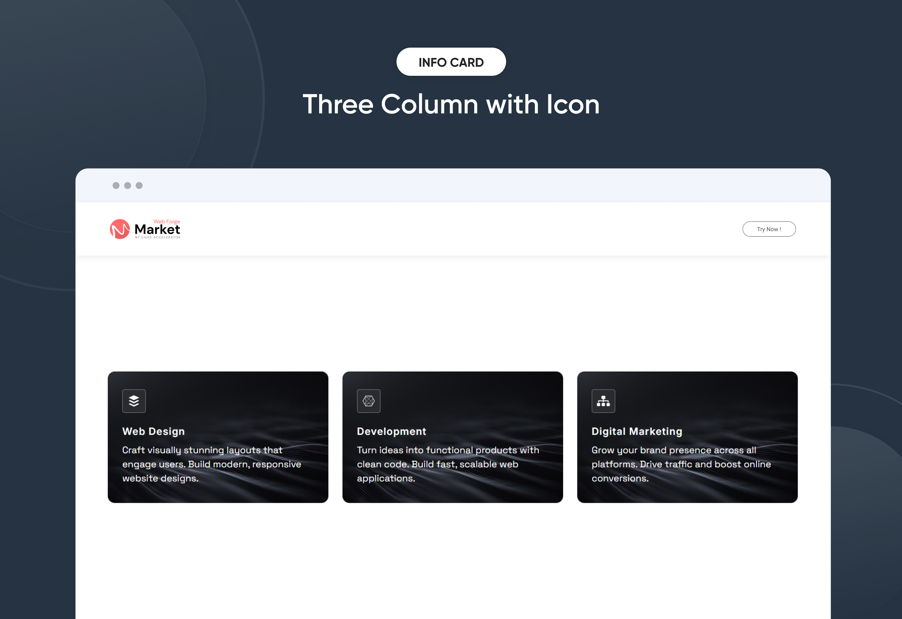 Three Column with Icon
