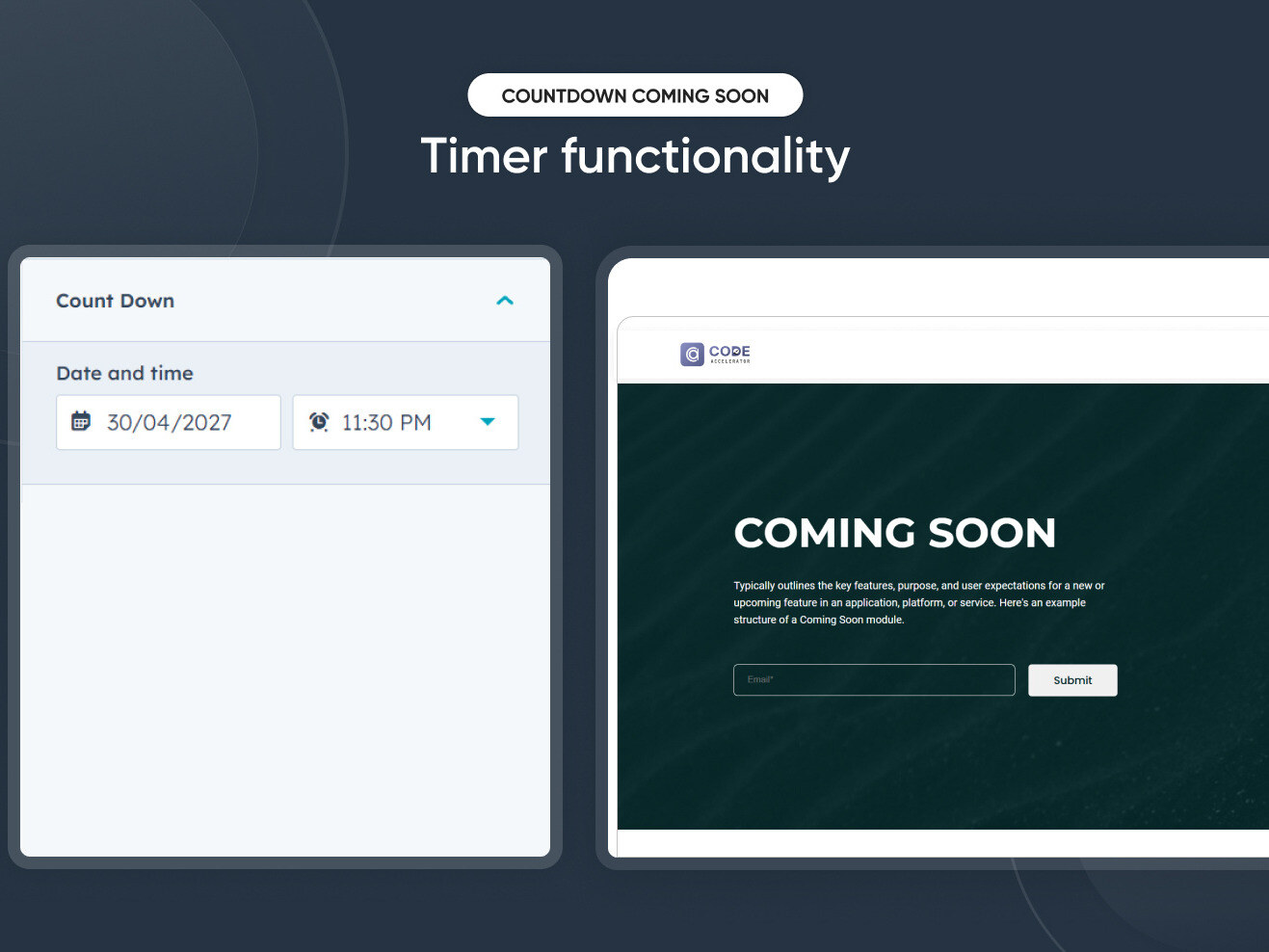 Timer functionality