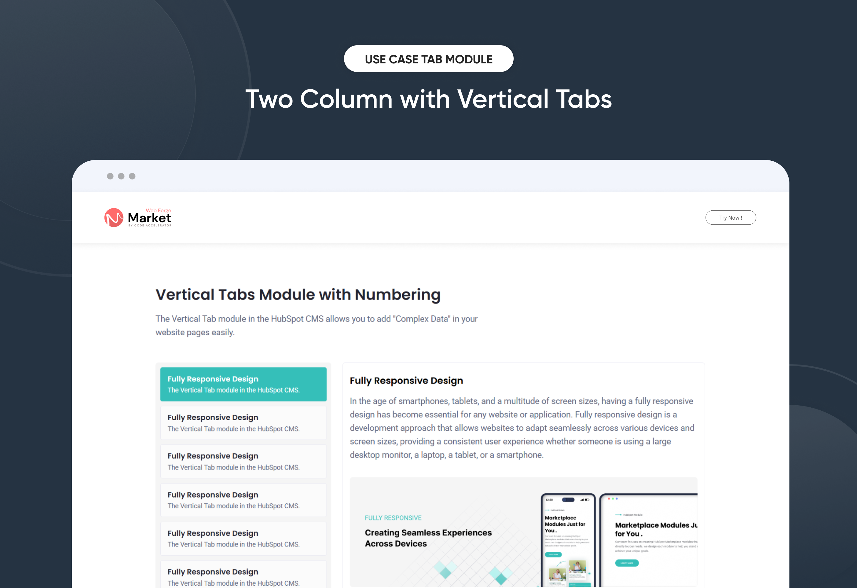 Two Column with Vertical Tabs