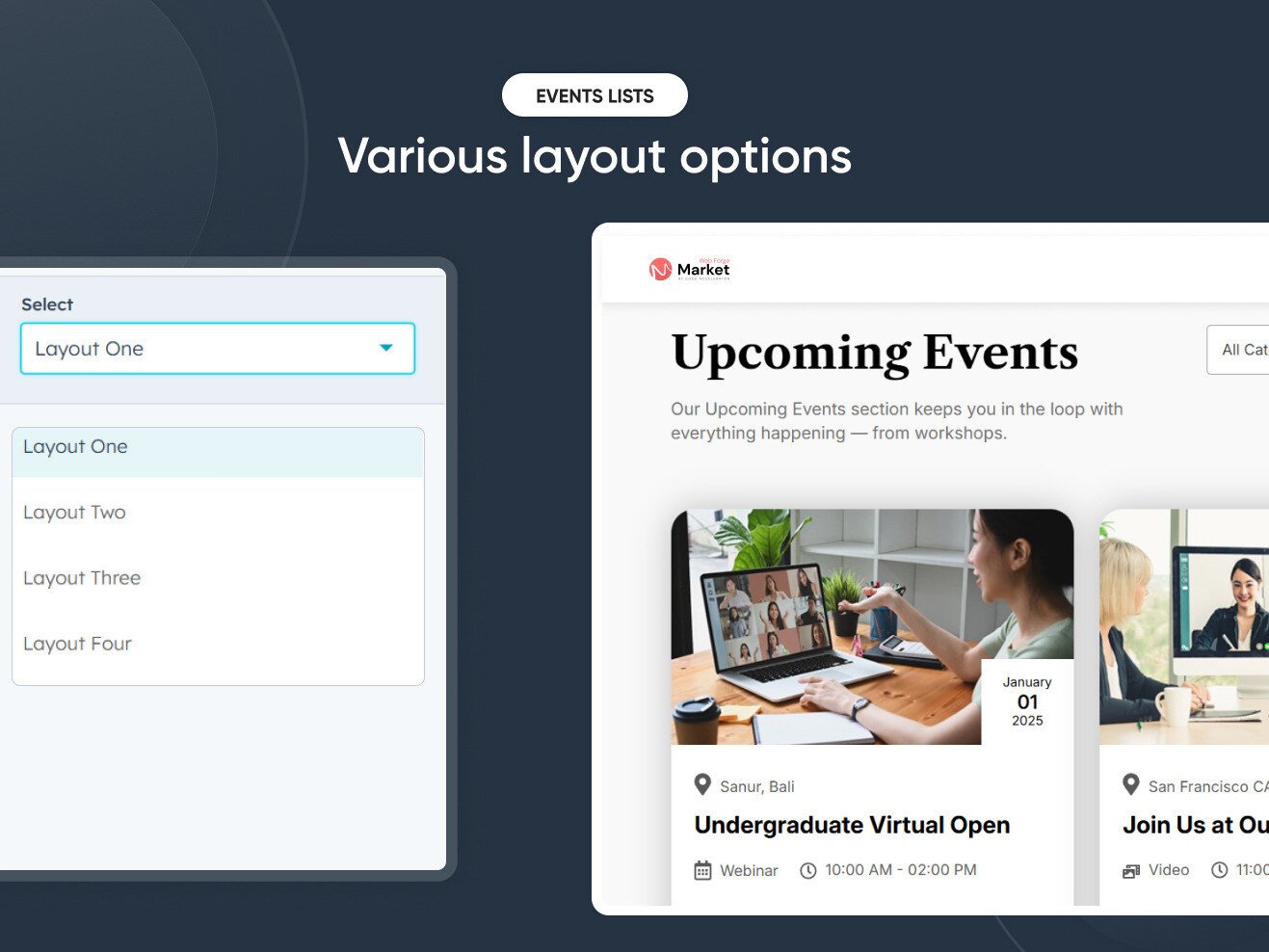 Various layout options