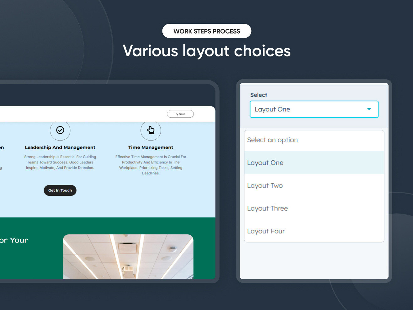 Various layout choices
