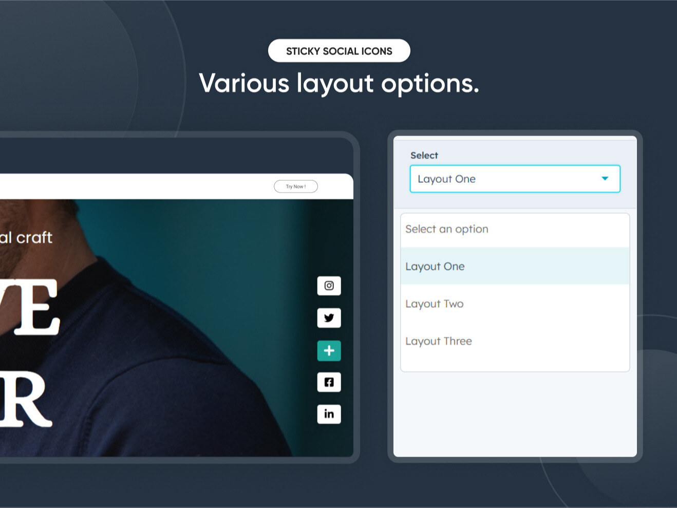 Various layout options.