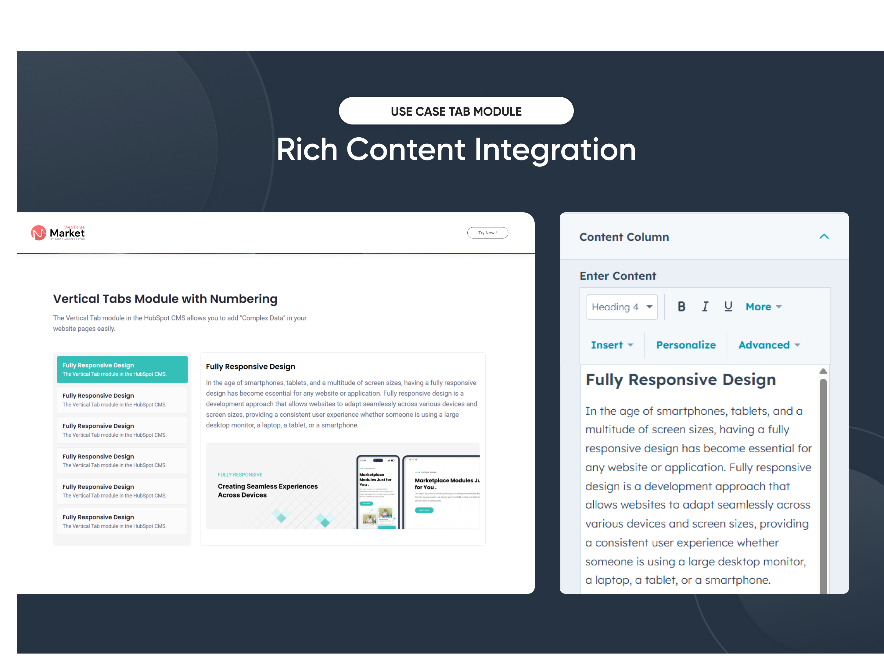 Rich Content Integration